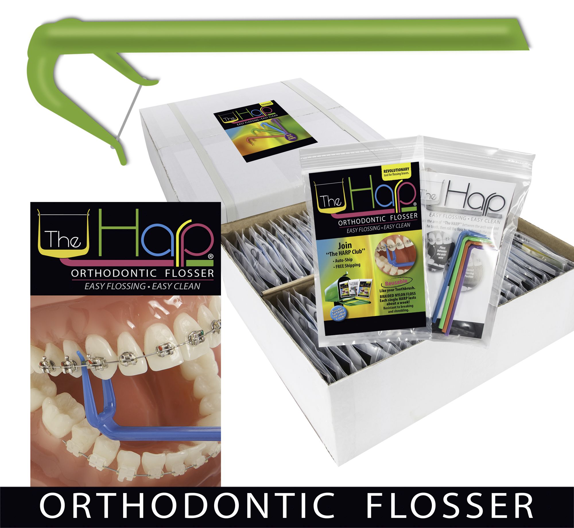 Harp Ortho Flossers Patient Packs (400 pcs) (21038)